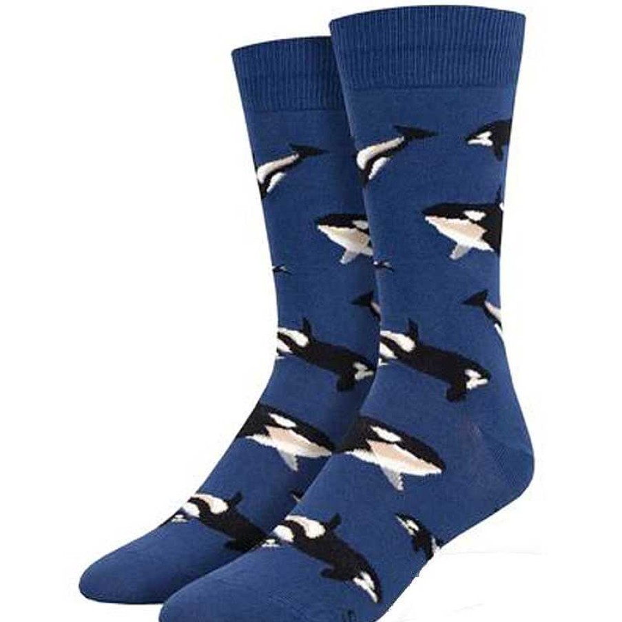 Accessories Socksmith | Socksmith Whale Hello There Crew Socks - Blue