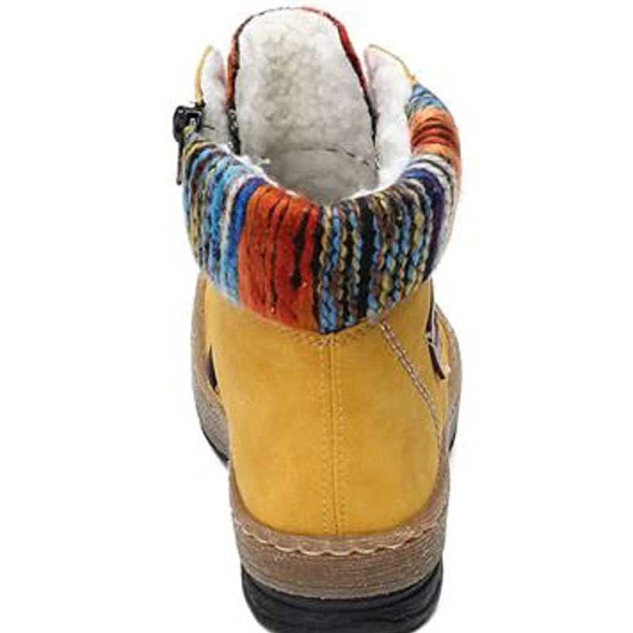 Women Rieker | Women'S Rieker Felicitas Boot Honig/Nuss/Orange Multi