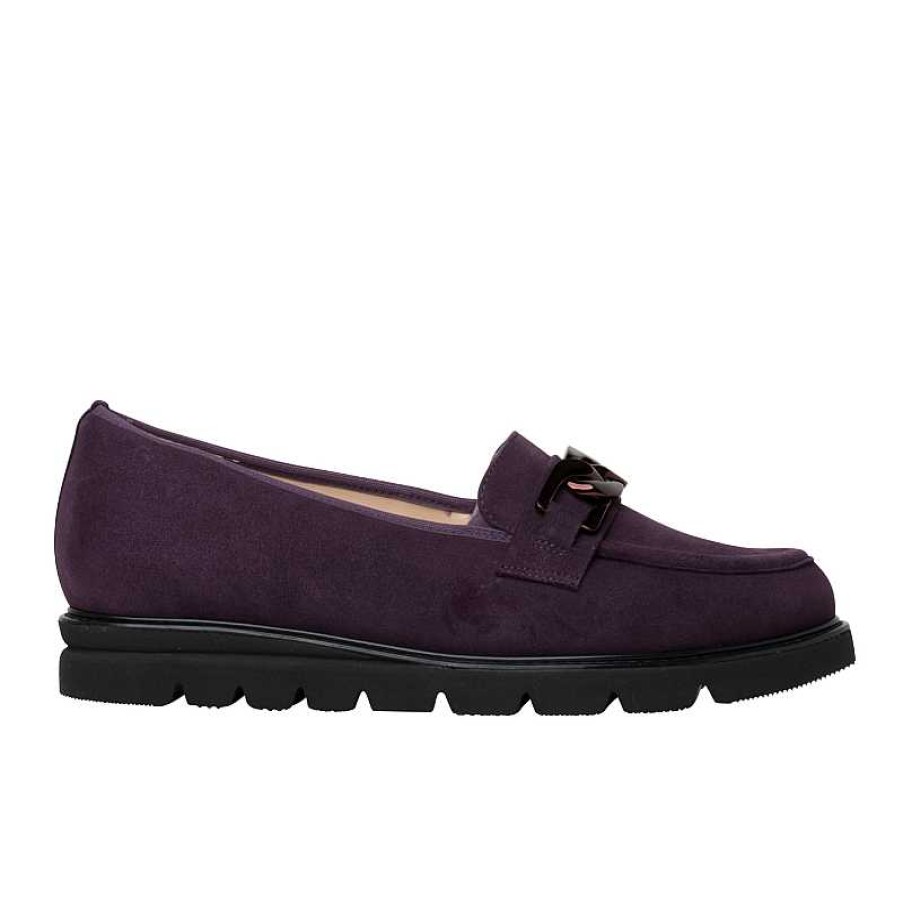 Women Hassia | Women'S Hassia Pisa Loafer Plum - Uk Sizing