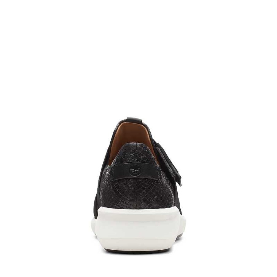 Women Clarks | Women'S Clarks Un Rio Strap - Black Snake