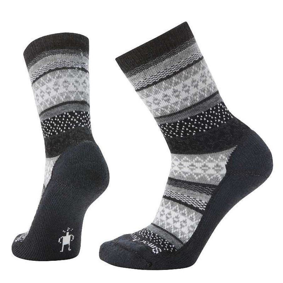 Accessories Smartwool | Women'S Smartwool Everyday Dazzling Wonder Full Cushion Crew Socks - Charcoal