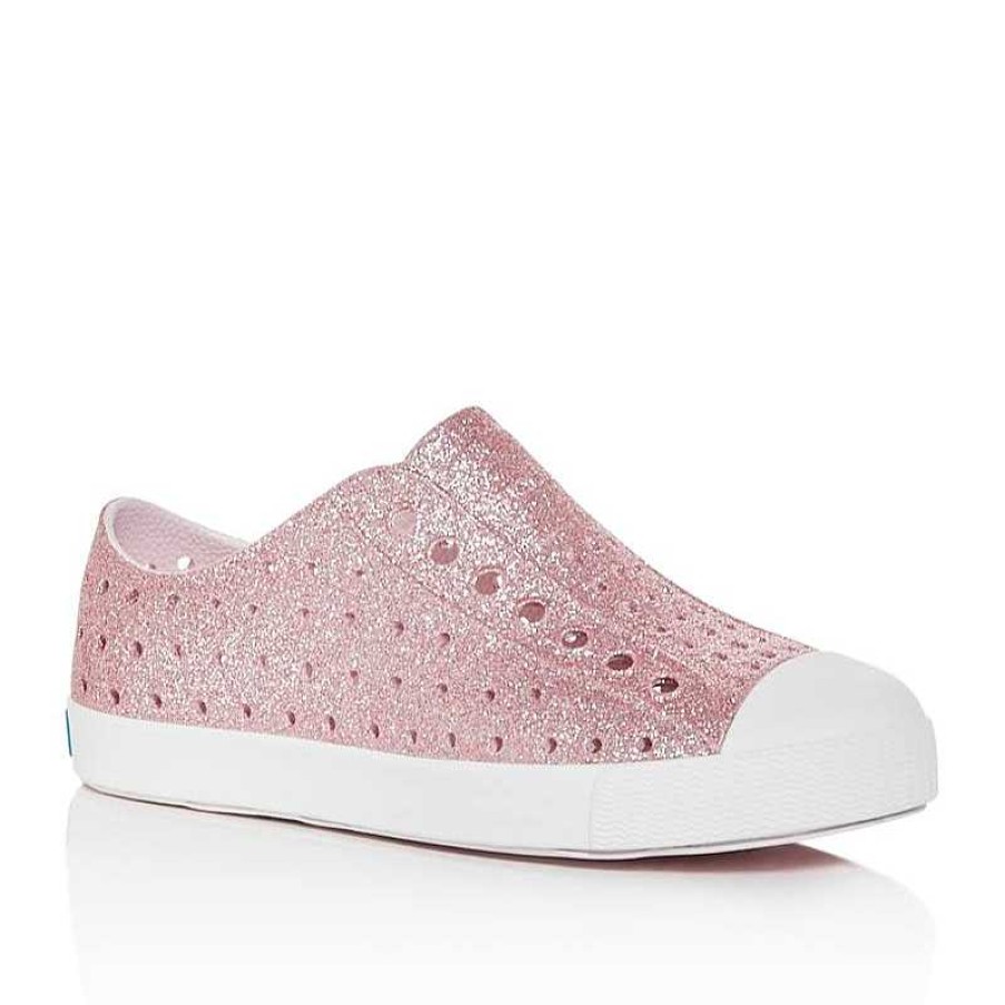 Women Native | Kids' Native Jefferson Bling Size 11-13 - Milk Pink/Shell White