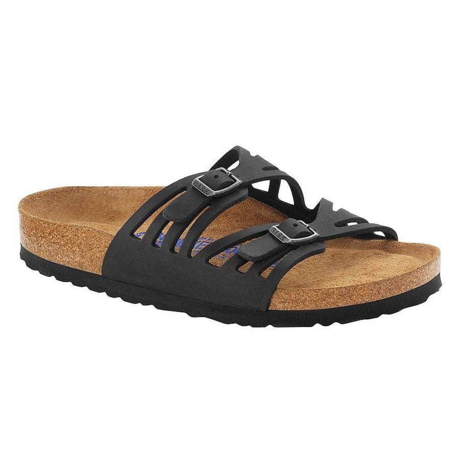 Women Birkenstock | Women'S Birkenstock Granada Soft Footbed - Black