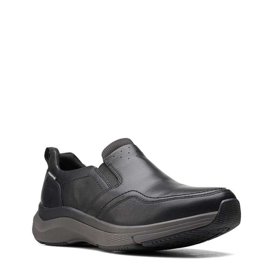 Men Clarks | Men'S Clarks Wave 2.0 Edge - Black