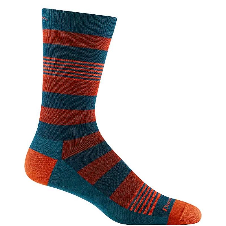 Accessories Darn Tough | Men'S Darn Tough Vermont Oxford Crew Lightweight Lifestyle Sock - Dark Teal