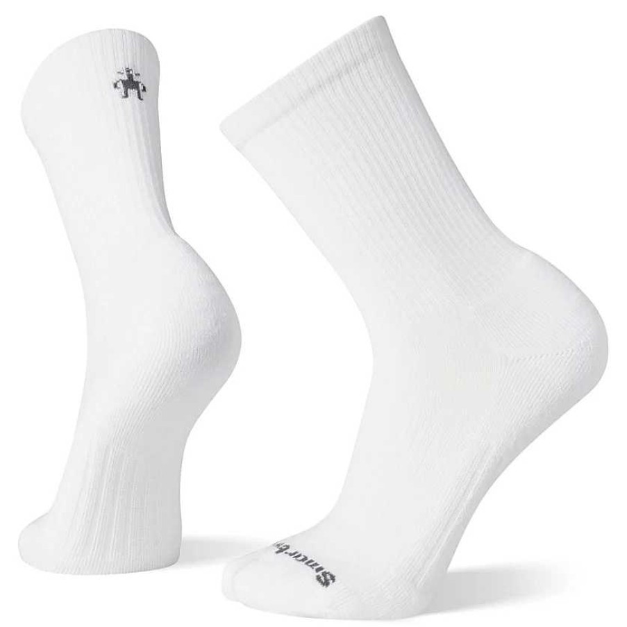 Accessories Smartwool | Men'S Smartwool Walk Light Cushion Crew Socks - White