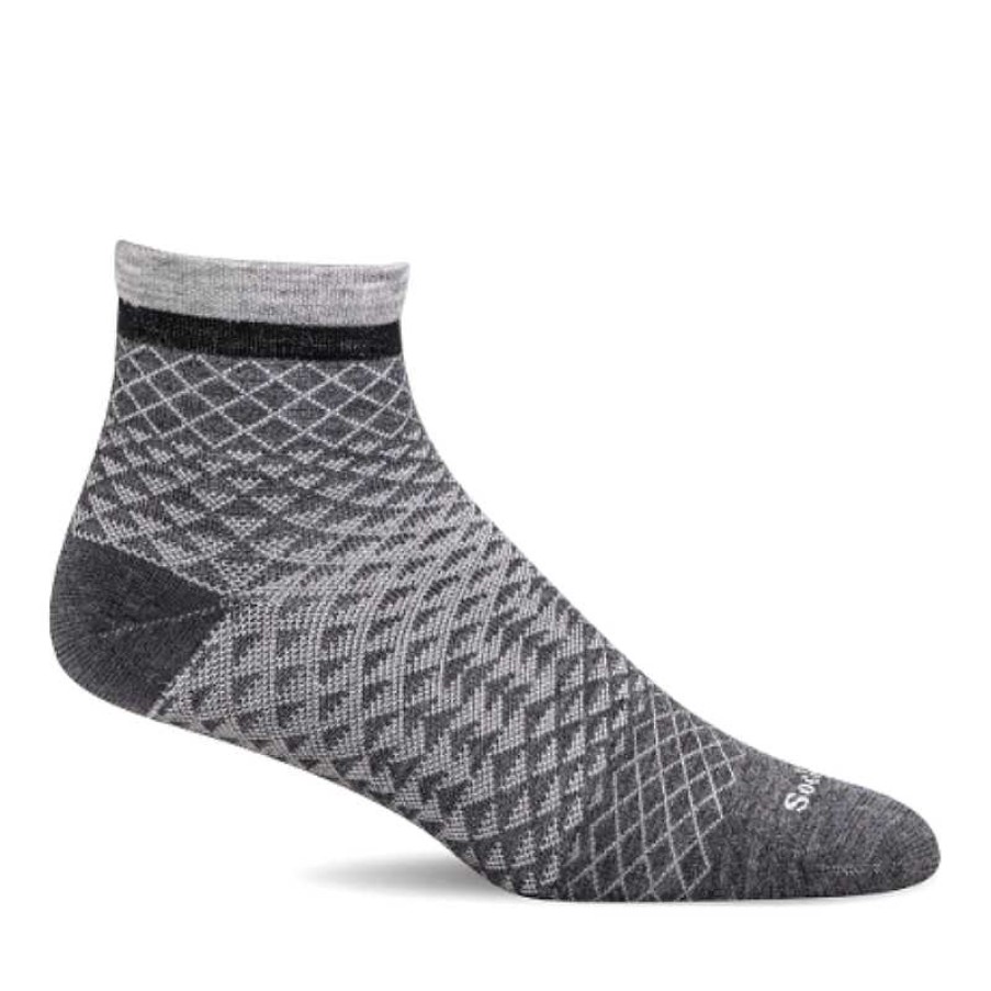 Accessories Sockwell | Women'S Sockwell Plantar Ease Quarter - Charcoal