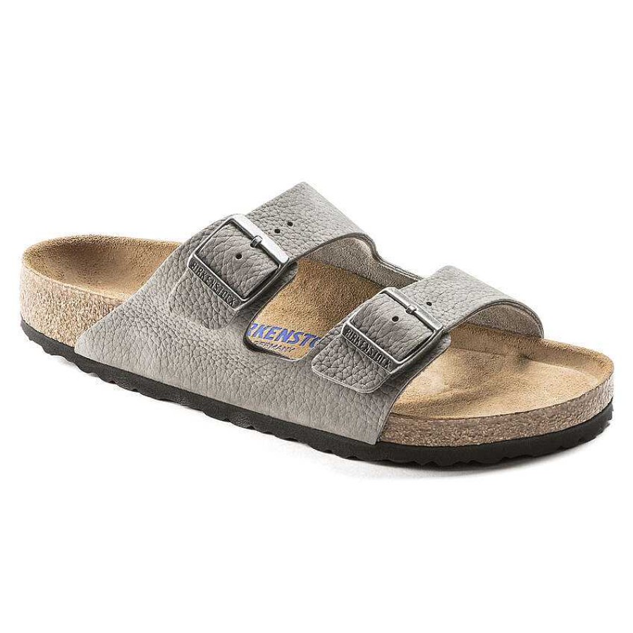 Men Birkenstock | Men'S Birkenstock Arizona - Desert Buck/Whale Grey