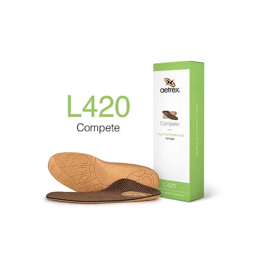 Accessories Aetrex | Men'S Aetrex L420 Compete Flat/Low Arch Orthotic