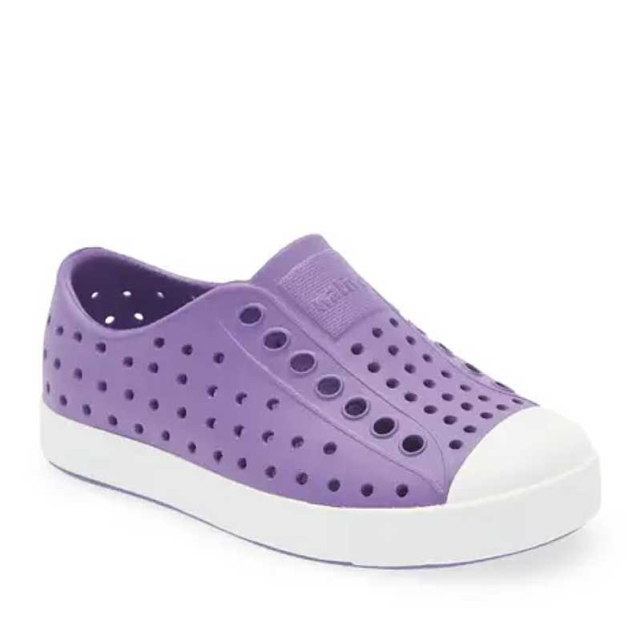 Women Native | Kids' Native Jefferson Size 6-10 - Starfish Purple/Shell White