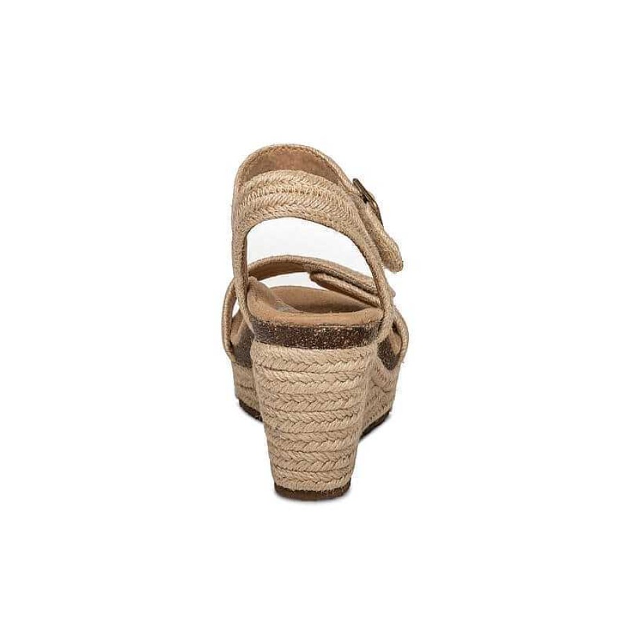 Women Aetrex | Women'S Aetrex Sydney Wedge Sandal - Natural