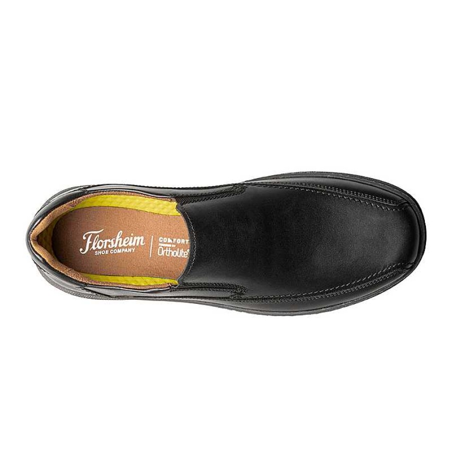 Men Florsheim | Men'S Florsheim Central Bike Toe Loafer - Black