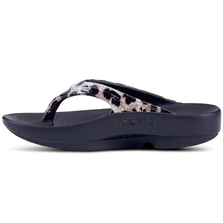 Women Oofos | Women'S Oofos Oolala Limited Thing - Black Cheetah