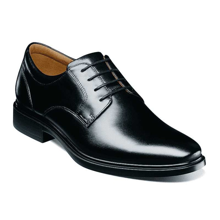 Men Florsheim | Men'S Florsheim Forecast Plain Toe Oxford - Black