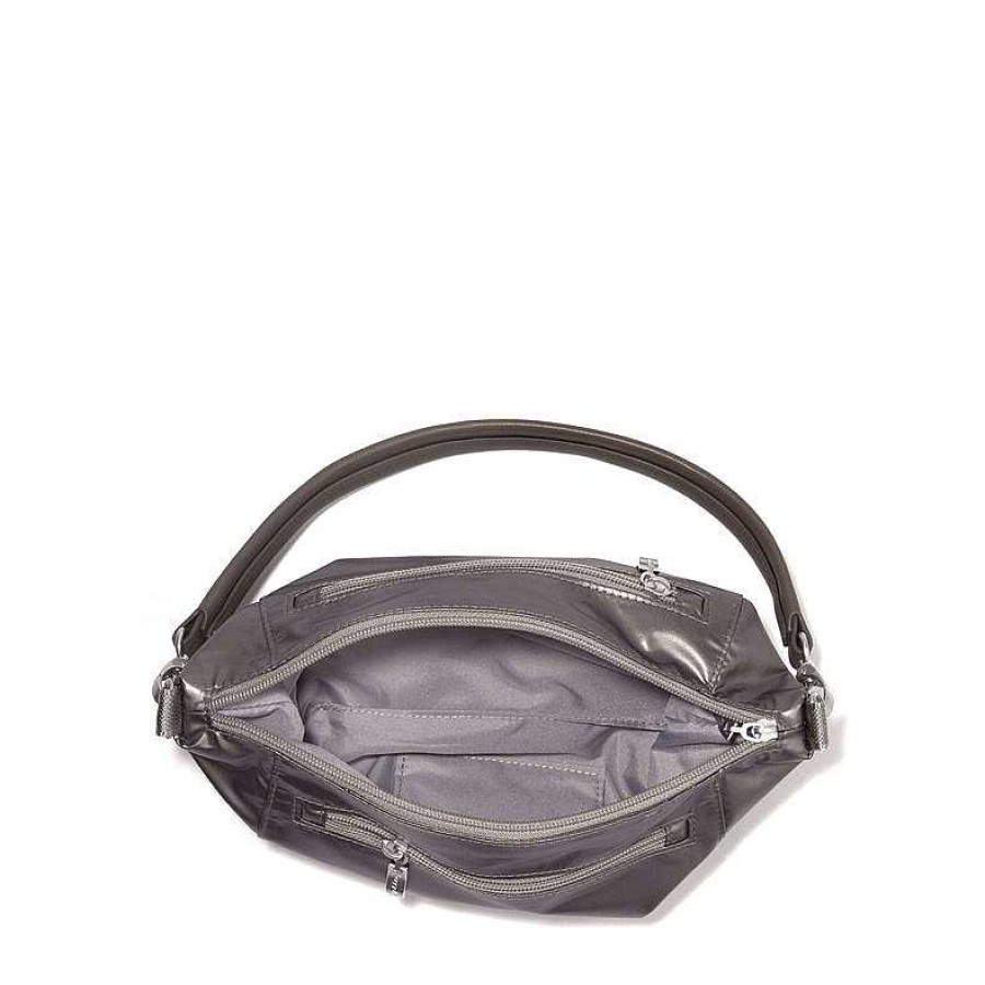 Accessories Baggallini | Baggallini Modern Everywhere Half Moon Crossbody Gunmetal Metallic