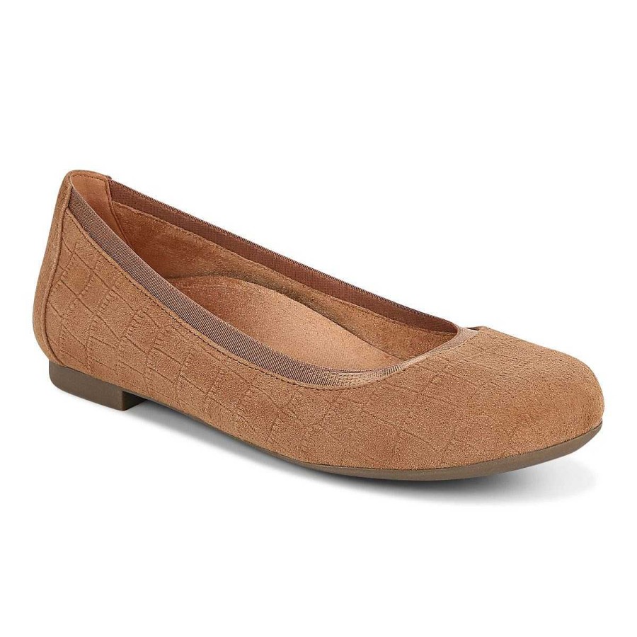 Women Stan's Fit For Your | Women'S Vionic Anita Suede Flat - Tan