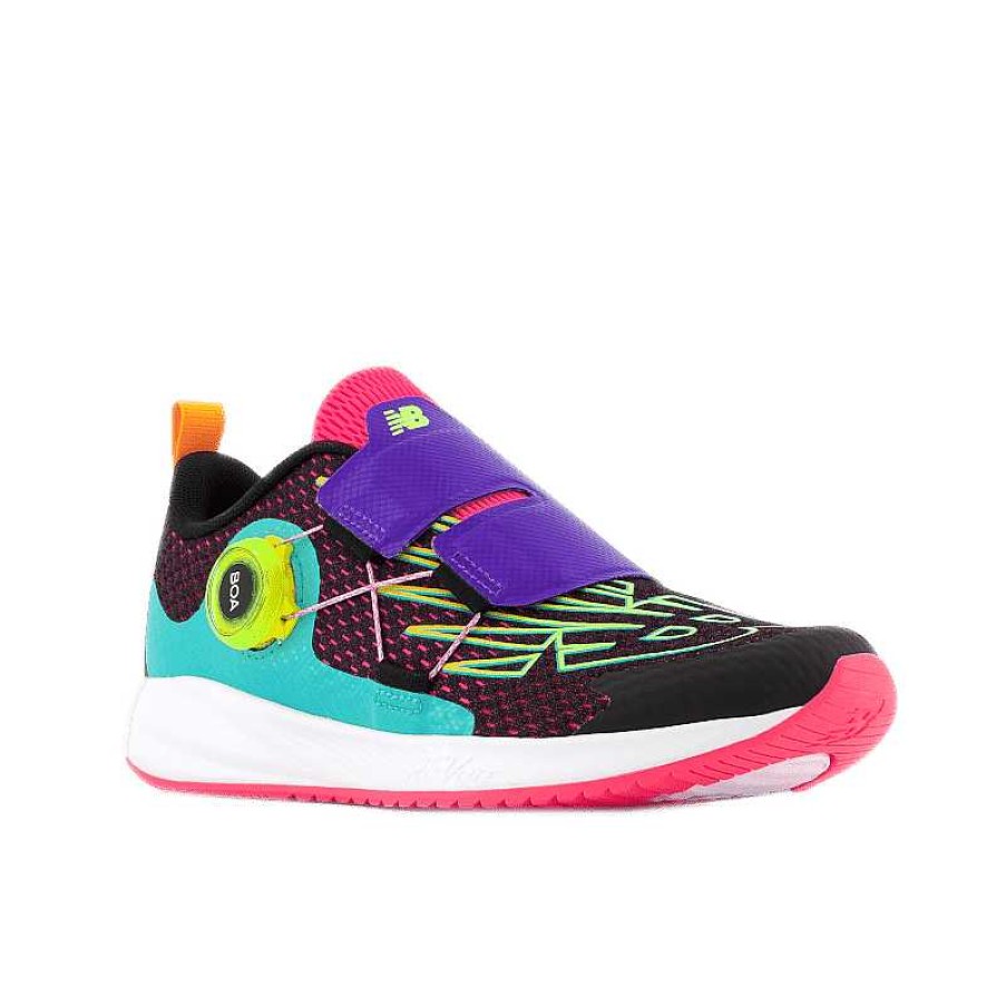 Kids New Balance | Kids' New Balance Fuelcore Reveal Boa Gtrvlbp3 Size 3.5-7 - Black|Deep Violet