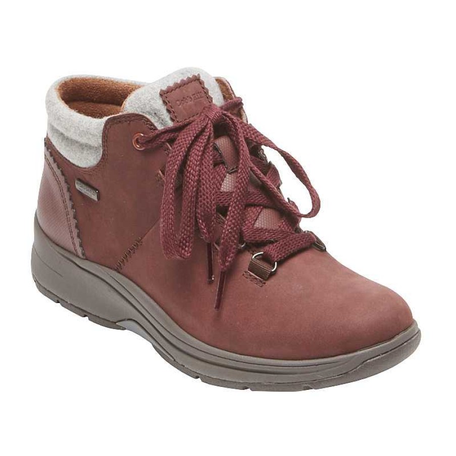 Women Cobb Hill | Women'S Cobb Hill Piper Hiker Waterproof Bootie Redwood Nubuck