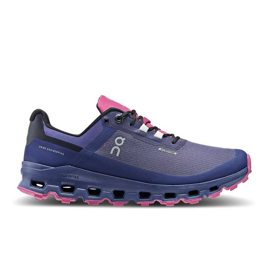 Women On Cloud | Women'S On Cloudvista Waterproof Trail Runner - Flint/Acai