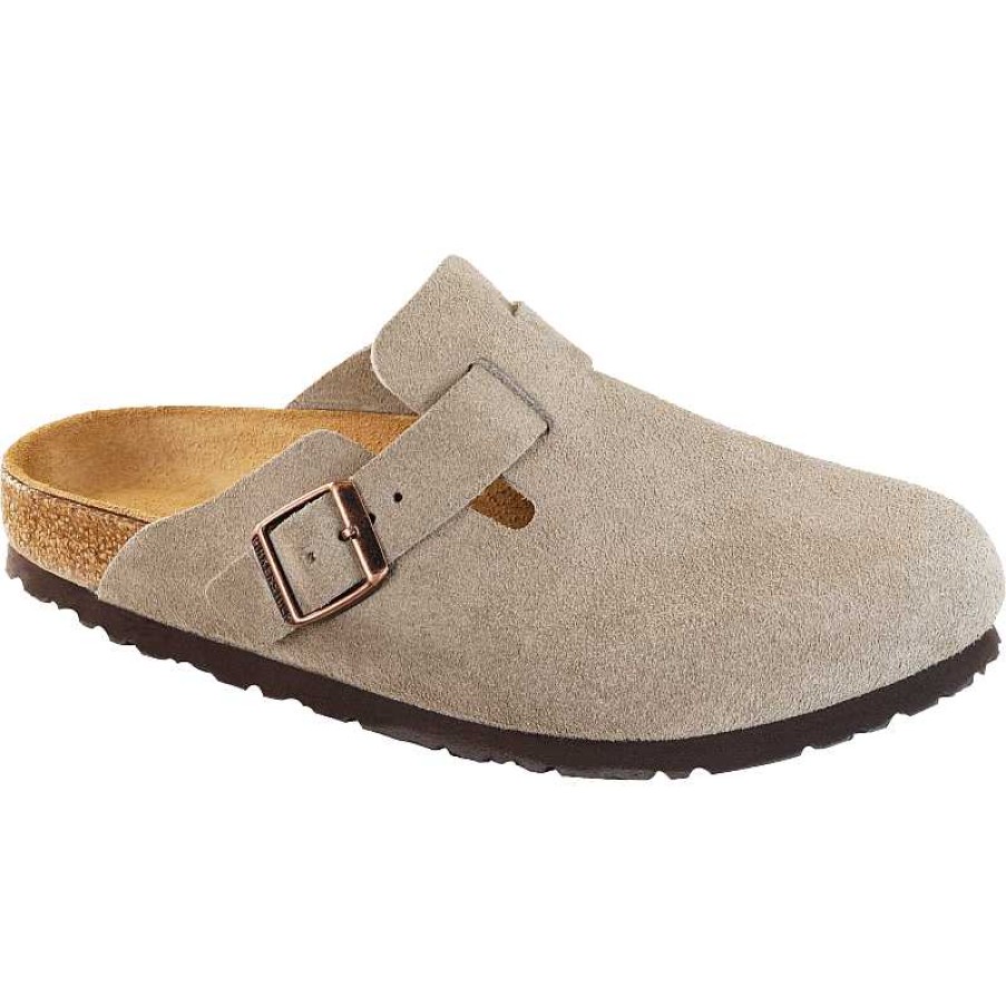 Women Birkenstock | Birkenstock Boston - Taupe Suede