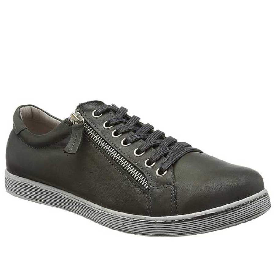 Women Andrea Conti | Women'S Andrea Conti Low Zip Sneaker Schiefer