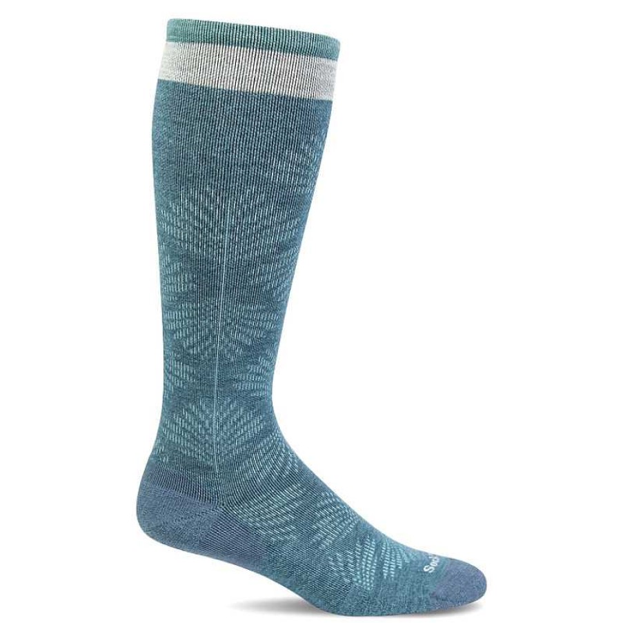 Accessories Sockwell | Women'S Sockwell Full Floral Wide Calf - Blue Ridge