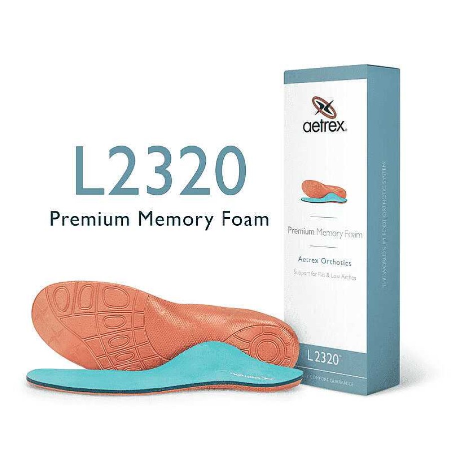 Accessories Aetrex | Men'S Aetrex L2320 Premium Memory Foam Posted Orthotics