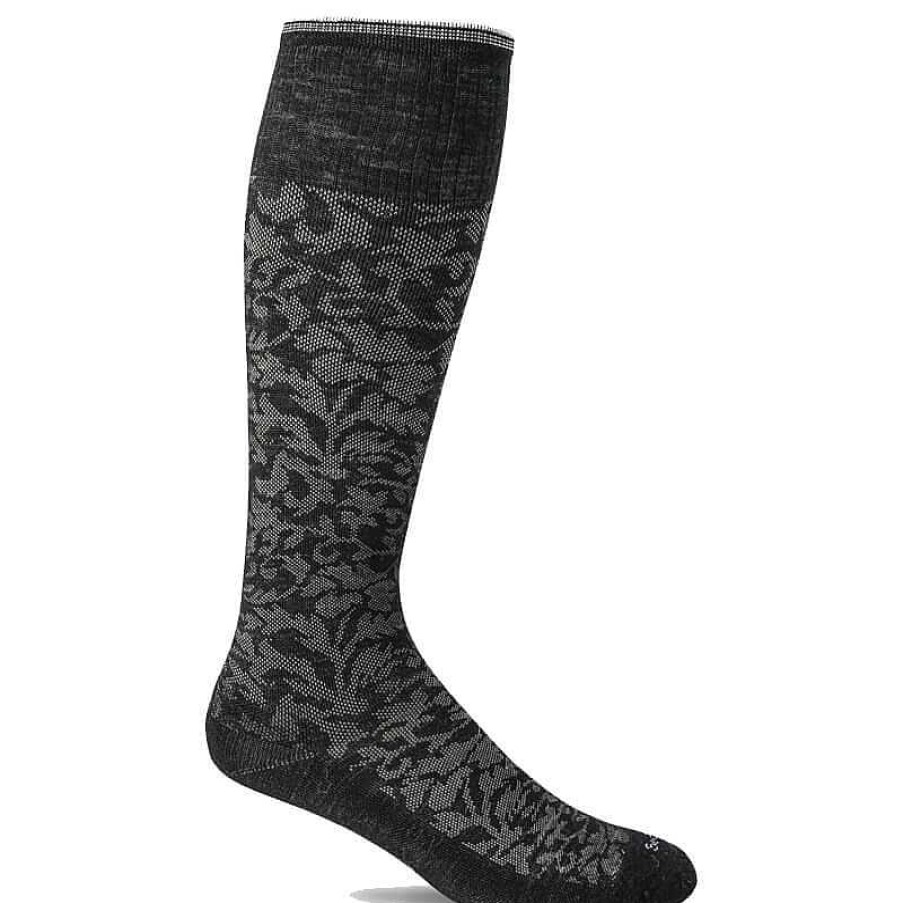 Accessories Sockwell | Sockwell Damask Moderate Graduated Compression Socks - Black