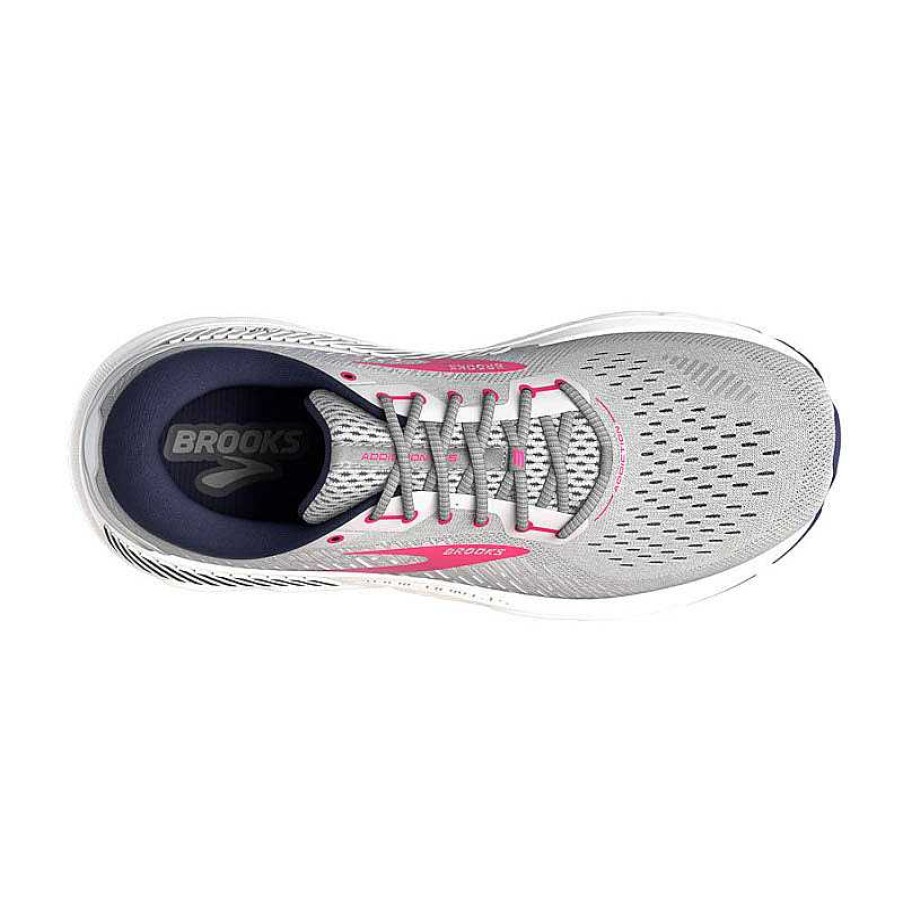 Women Brooks Running | Women'S Brooks Addiction Gts 15 - Oyster/Peacoat/Lilac Rose