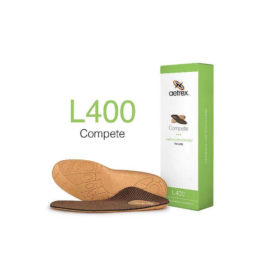 Accessories Aetrex | Men'S Aetrex L400 Compete Med/High Arch Orthotic