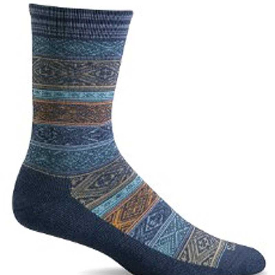 Accessories Sockwell | Sockwell Boho Light Cushion Crew Socks - Denim