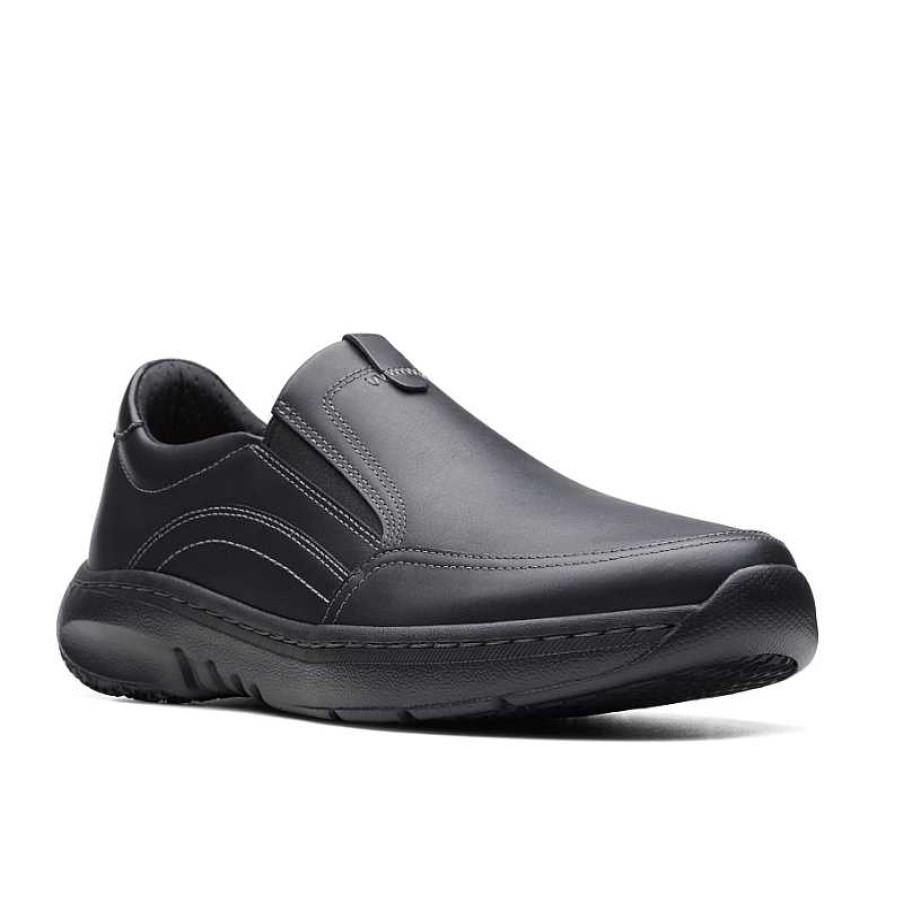 Men Clarks | Men'S Clarks Pro Step Slip-On - Black