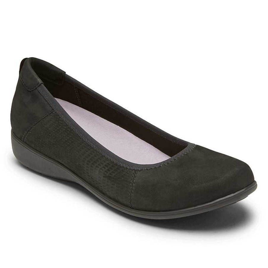 Women Aravon | Women'S Aravon Abbey Ballet - Black