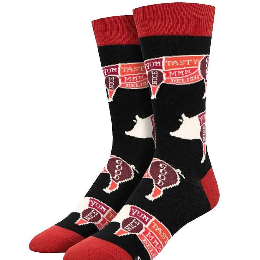 Accessories Socksmith | Socksmith Whole Hog Crew Socks - Black