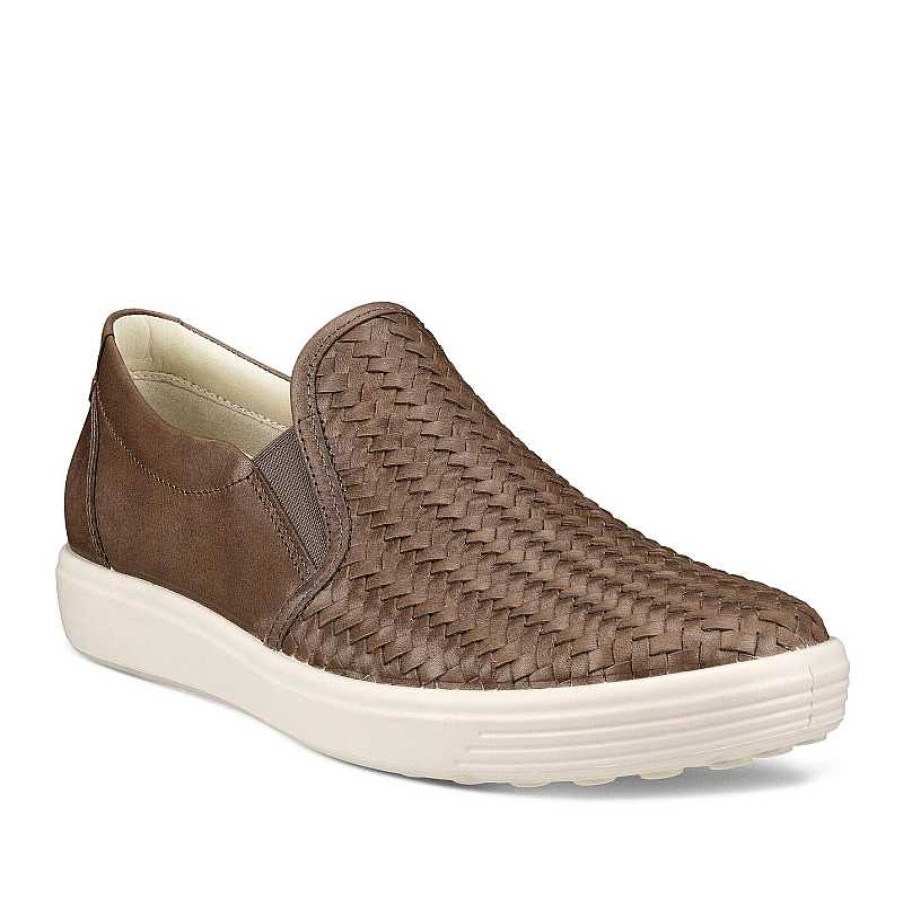 Women ECCO | Women'S Ecco Soft 7 Woven Slip-On 2.0 - Taupe