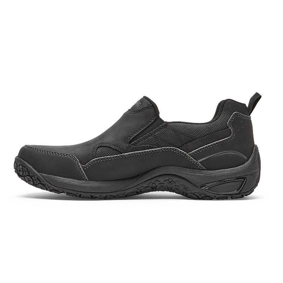 Men Dunham | Men'S Dunham Cloud Plus Slip-On - Black Leather