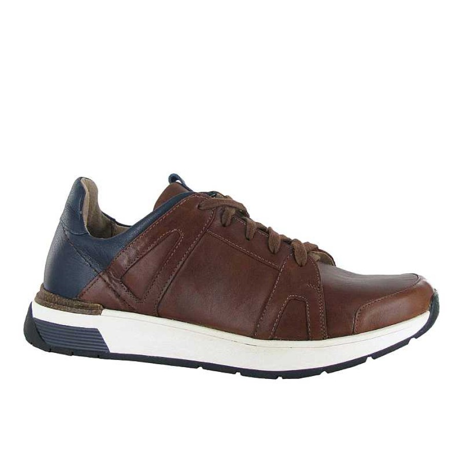 Men Naot | Men'S Naot Magnify Soft Chestnut Leather/Ink Leather