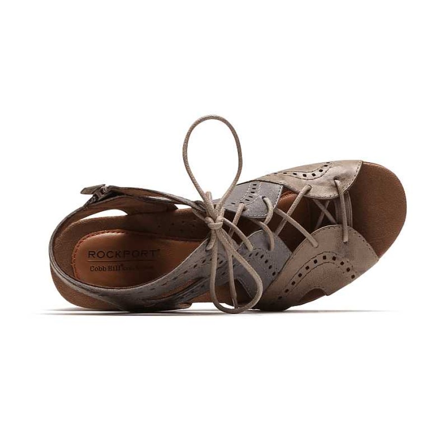 Women Cobb Hill | Women'S Cobb Hill Hattie Open Lace - Taupe Bali Multi