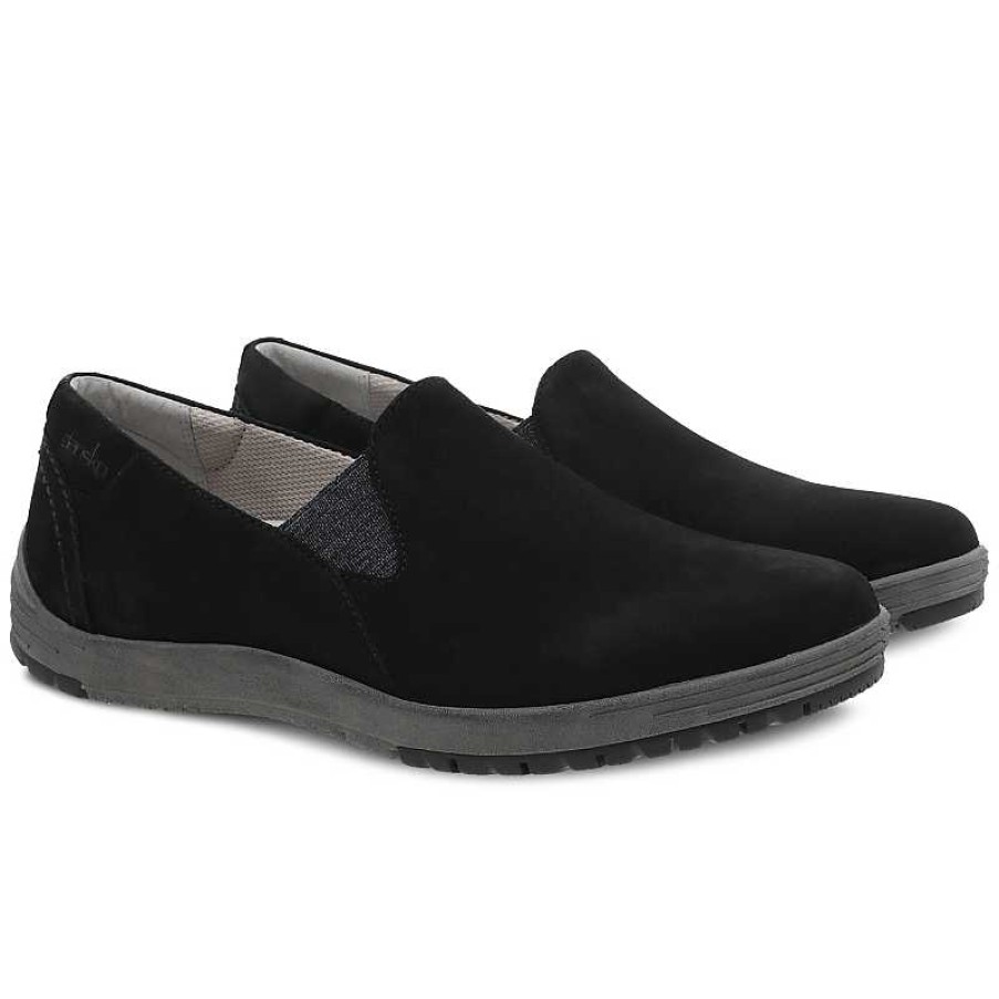 Women Dansko | Women'S Dansko Laraine Waterproof - Black Nubuck