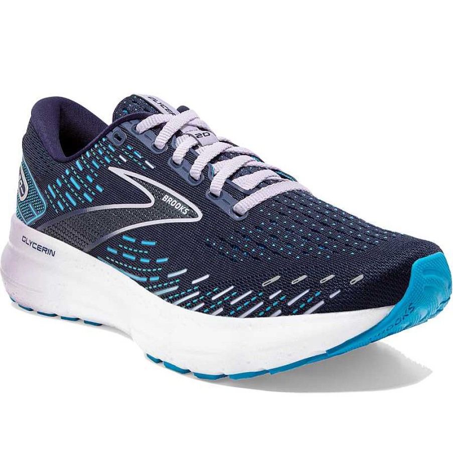 Women Brooks Running | Women'S Brooks Glycerin 20 - Peacoat/Ocean/Lilac