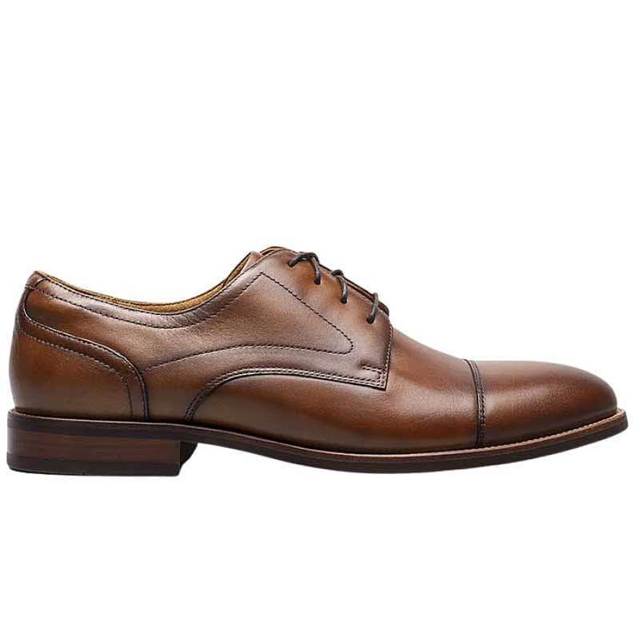 Men Florsheim | Men'S Florsheim Rucci Cap Toe Oxford - Cognac