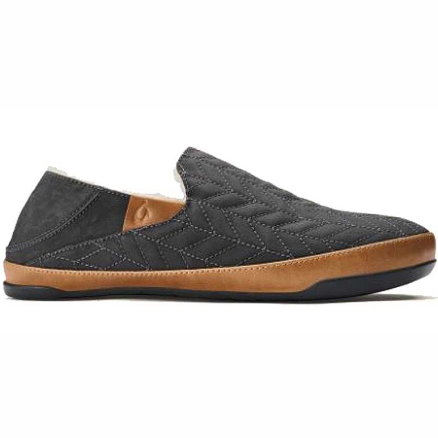 Men OluKai | Men'S Olukai Hanohano - Dark Shadow/Dark Shadow