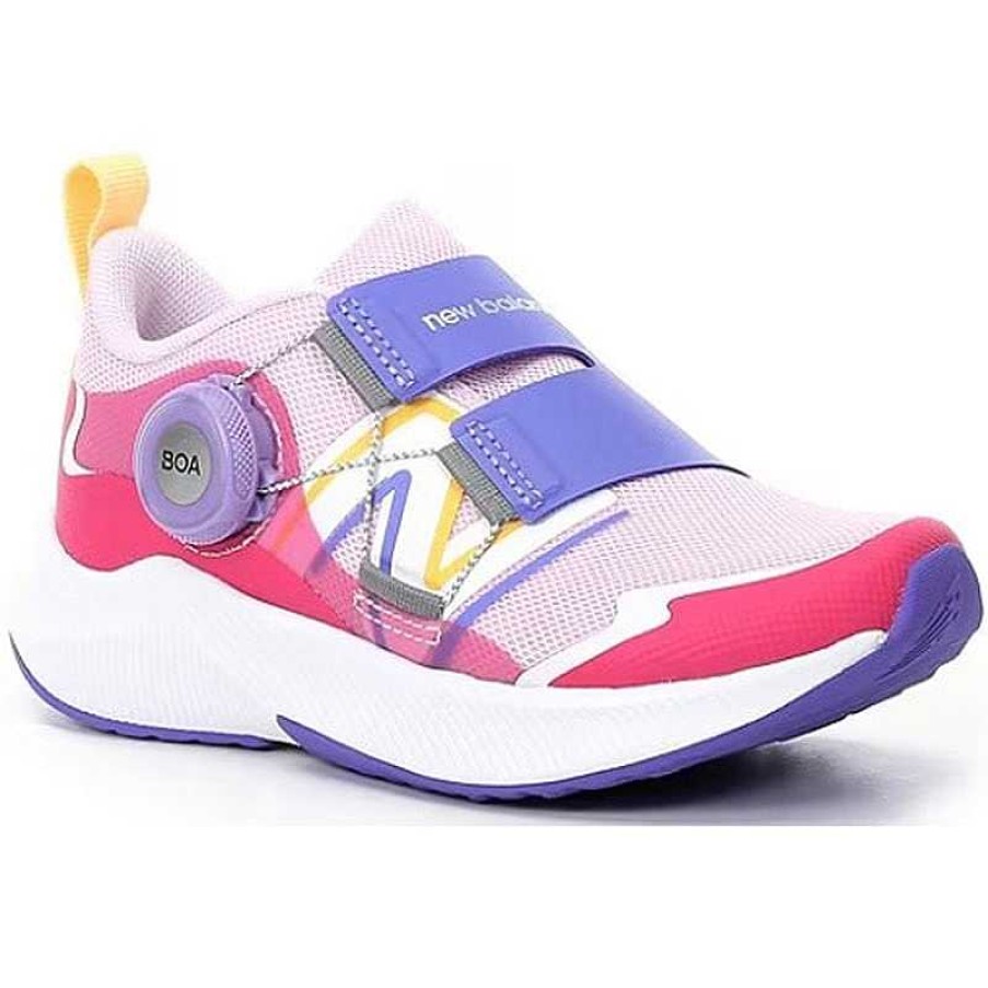 Kids New Balance | Kids' New Balance Dynasoft Reveal V4 Boa Sizes 10.5-3 - Light Raspberry/Hi-Pink/Electric Indigo