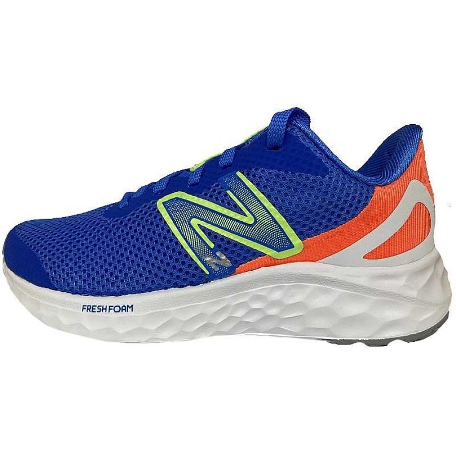 Kids New Balance | Kids' New Balance Fresh Foam Arishi V4 Sizes 10.5-3 - Bright Lapis/Bleached Lime Glo/Neon Dragonfly