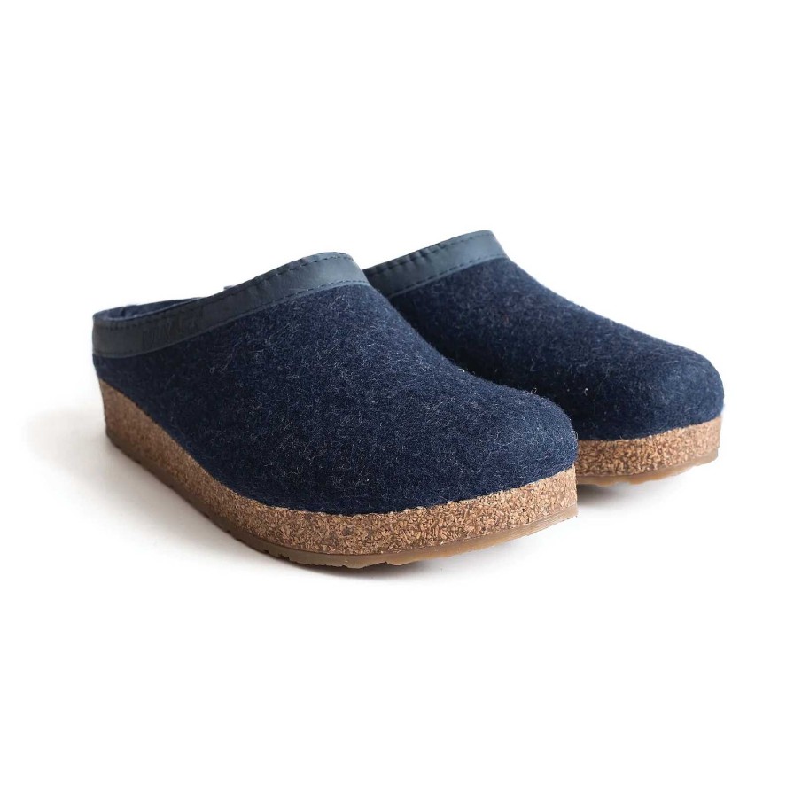 Men Haflinger | Haflinger Gzl Slipper - Captain'S Blue