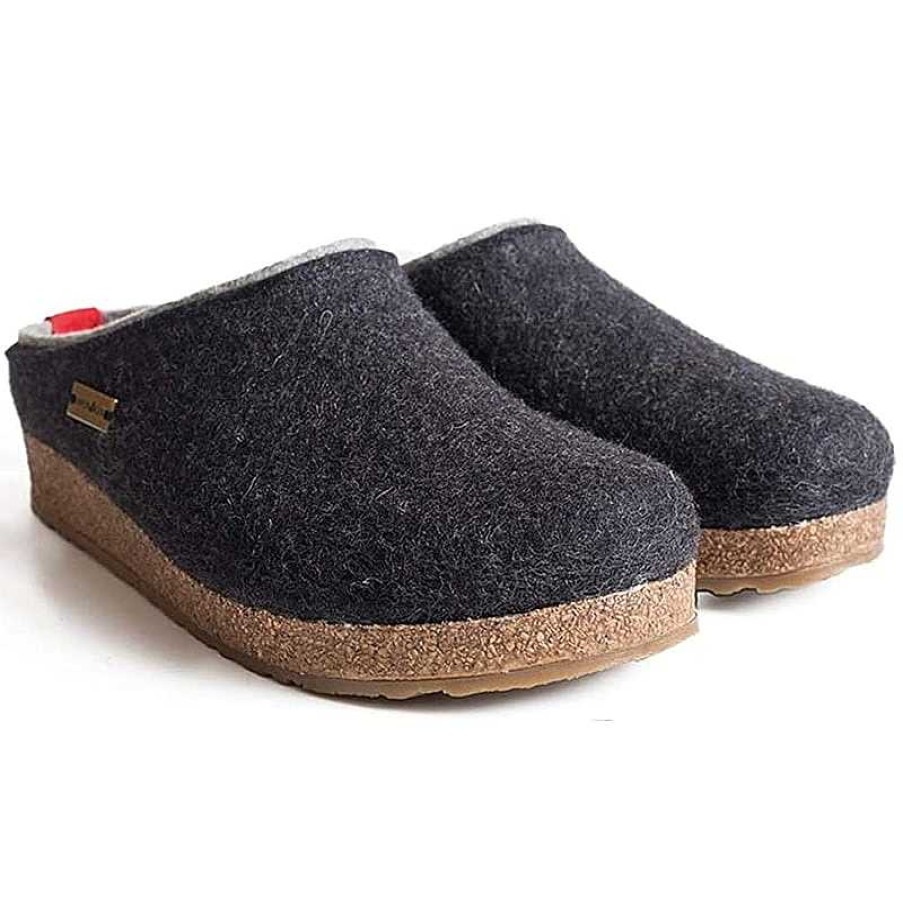 Men Haflinger | Haflinger Kris Slipper - Charcoal