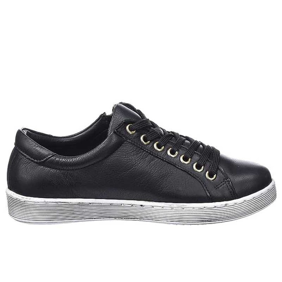 Women Andrea Conti | Women'S Andrea Conti Low Zip Sneaker Schwarz