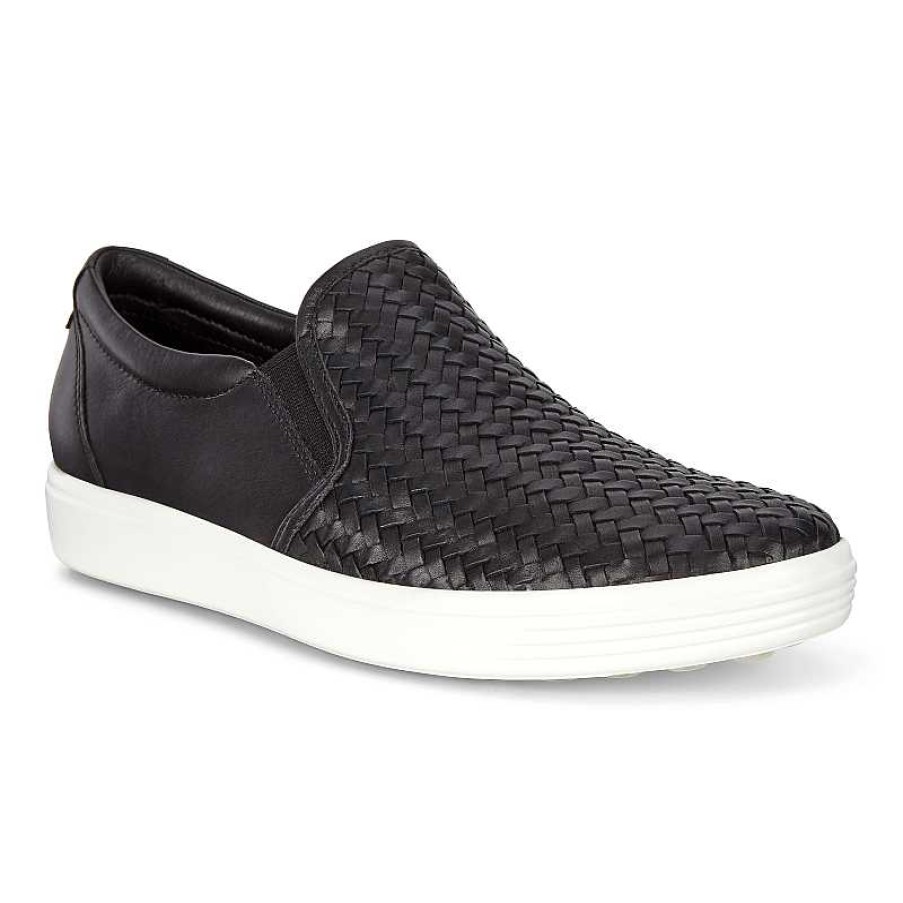 Women ECCO | Women'S Ecco Soft 7 Woven Slip-On Ii - Black