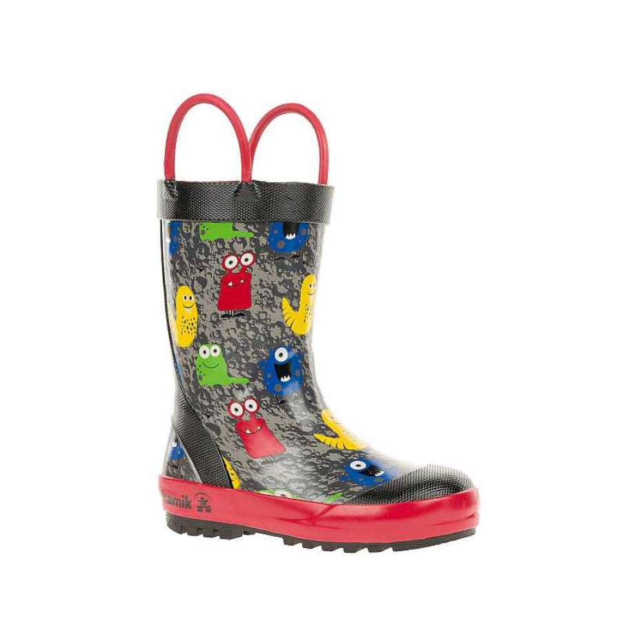 Kids Kamik | Kids' Kamik Monsters Rainboot Size 11-1 Black