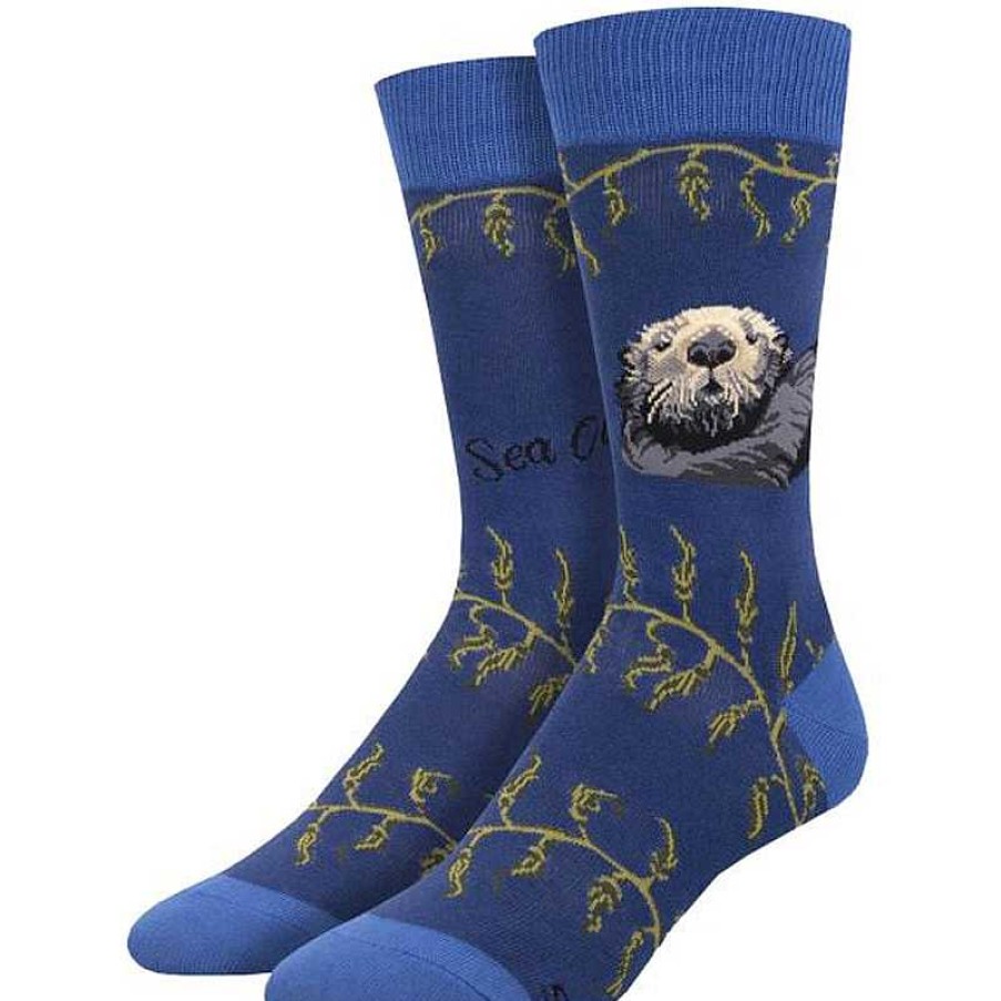 Accessories Socksmith | Socksmith Sea Otter Crew Socks - Blue